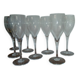 8 Baccarat water glasses signed Saint Remy model