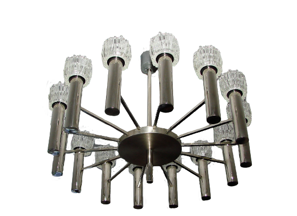 Conception de lustre Scolari, années 70