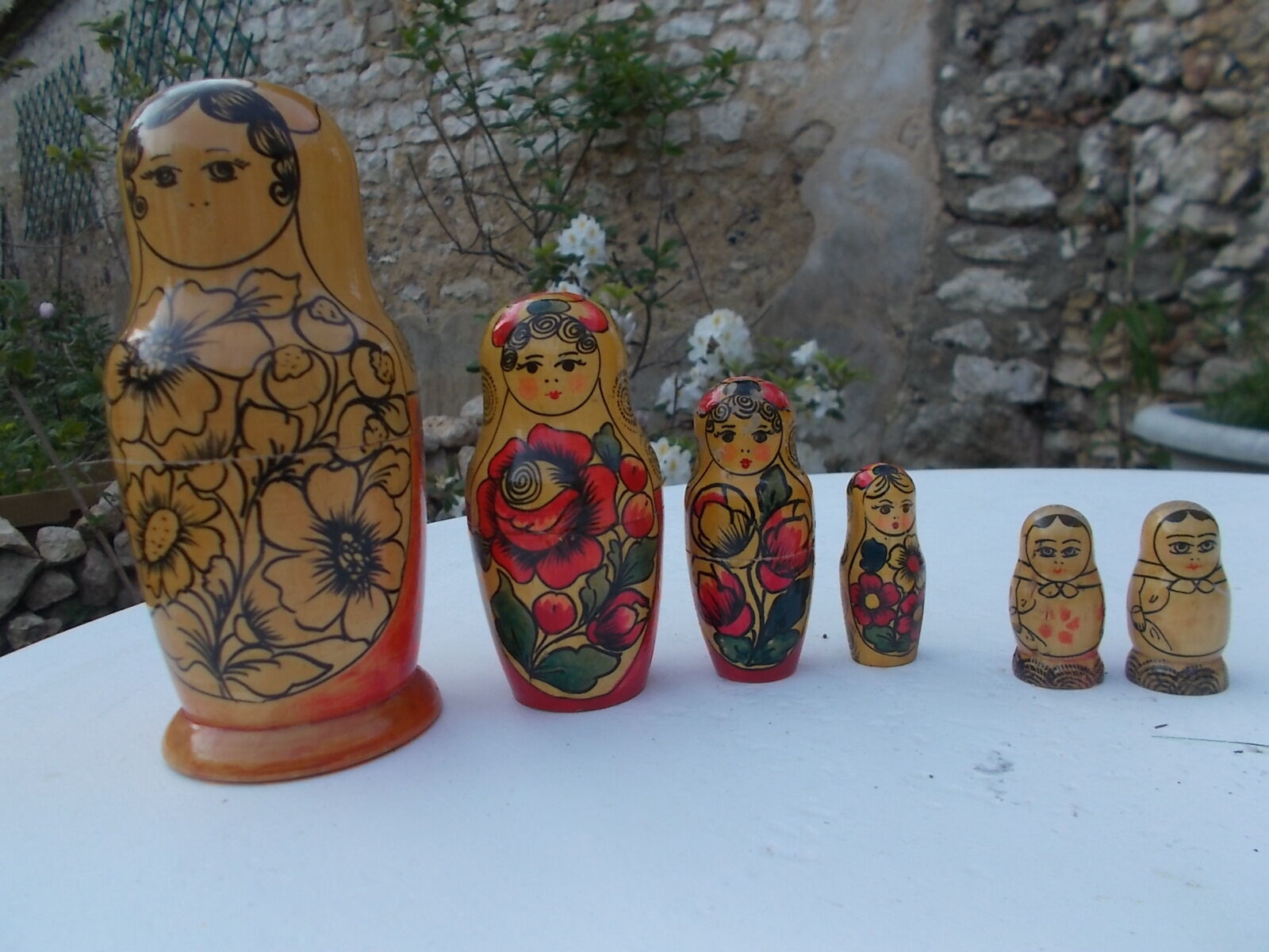 Set of 6 vintage Russian dolls