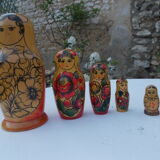 Ensemble de 6 poupées russes vintage