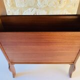 Vintage side table with magazine rack, 1960s
