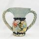 Vase Vallauris années 50 polychrome anses torsadées doré or fin