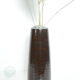 Vase ceramic flowers and brown glass