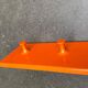 Orange coat rack from the mid-century space age, 1960s.