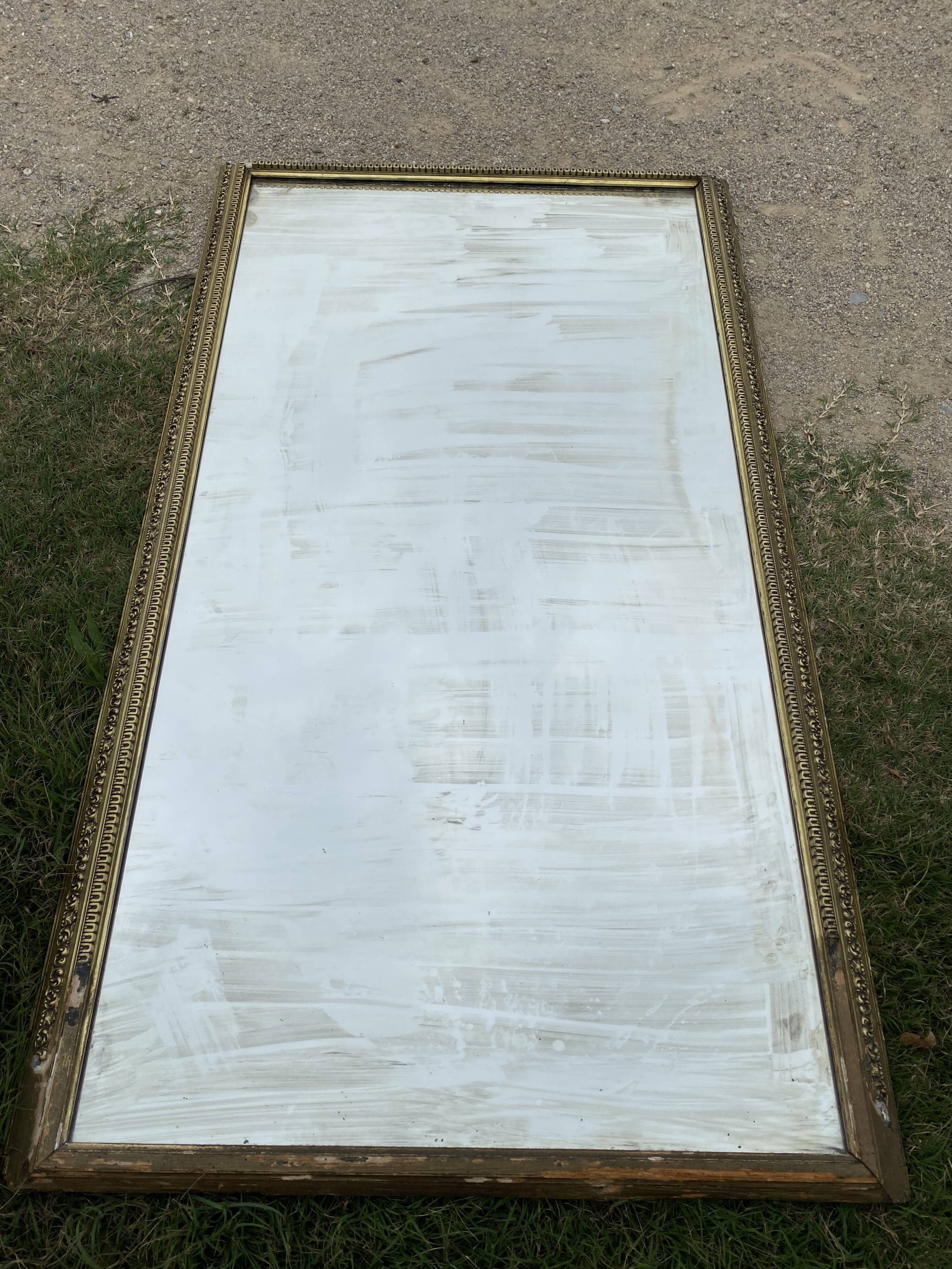 Golden mirror XIXth, 186x106 cm