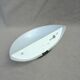 Applique demi lune en verre opalin 35 cm