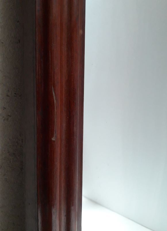 Louis Philippe mirror, mahogany, gendarme hat