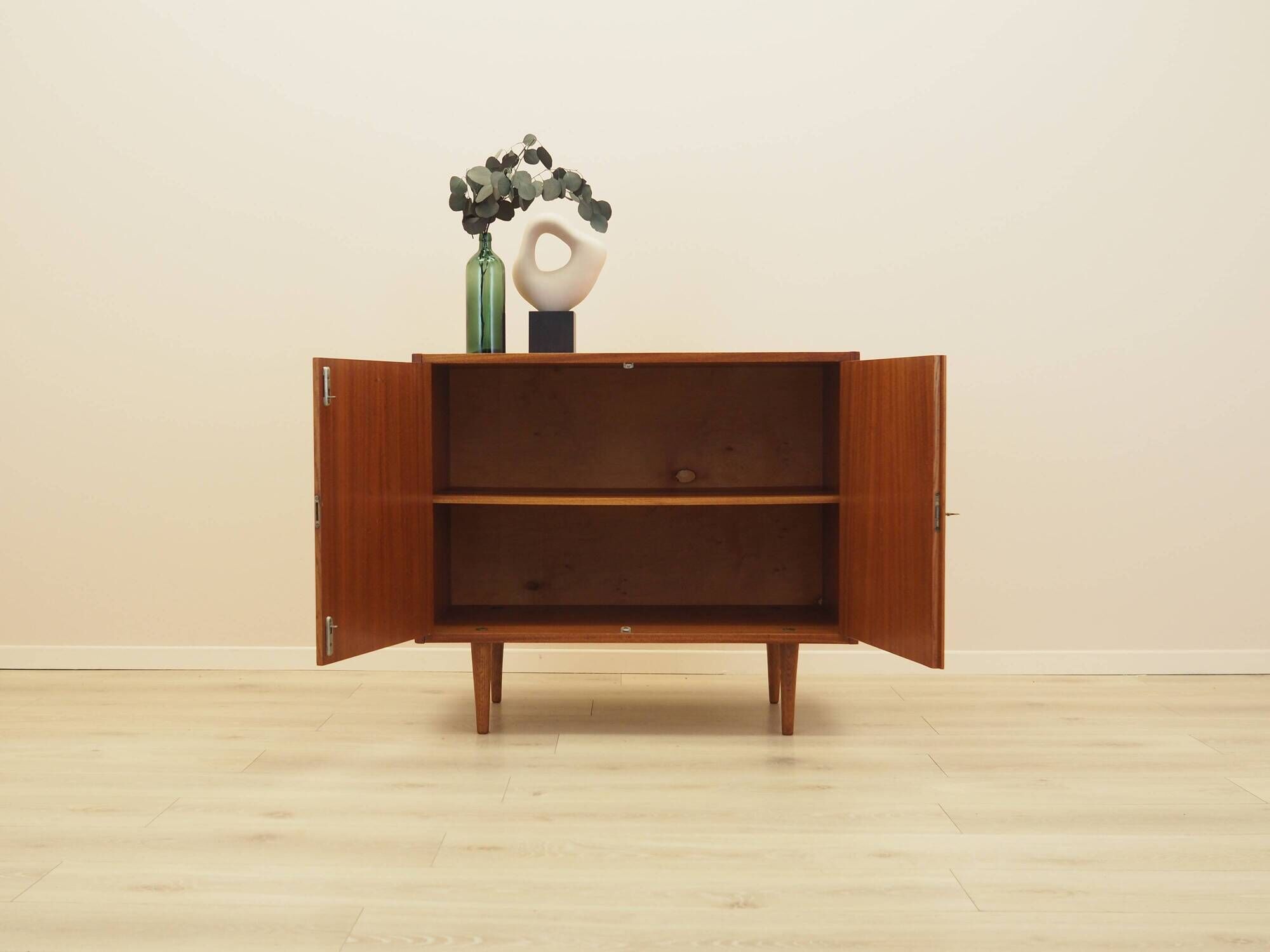 Mahogany Cabinet with Lock Meblosprzęt Poland 1970s