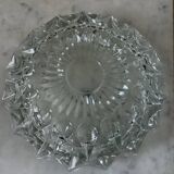 Ancien grand cendrier des années 60-70 – Verrerie ciselée “Pointe de diamants”💎