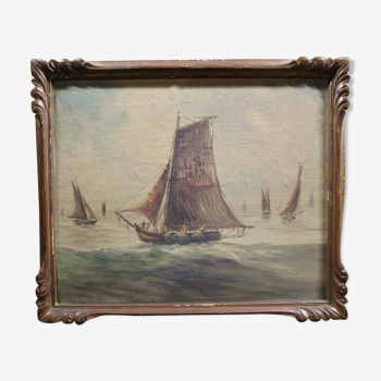 Ancien tableau maritime
