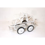 Retro modular double stroller.