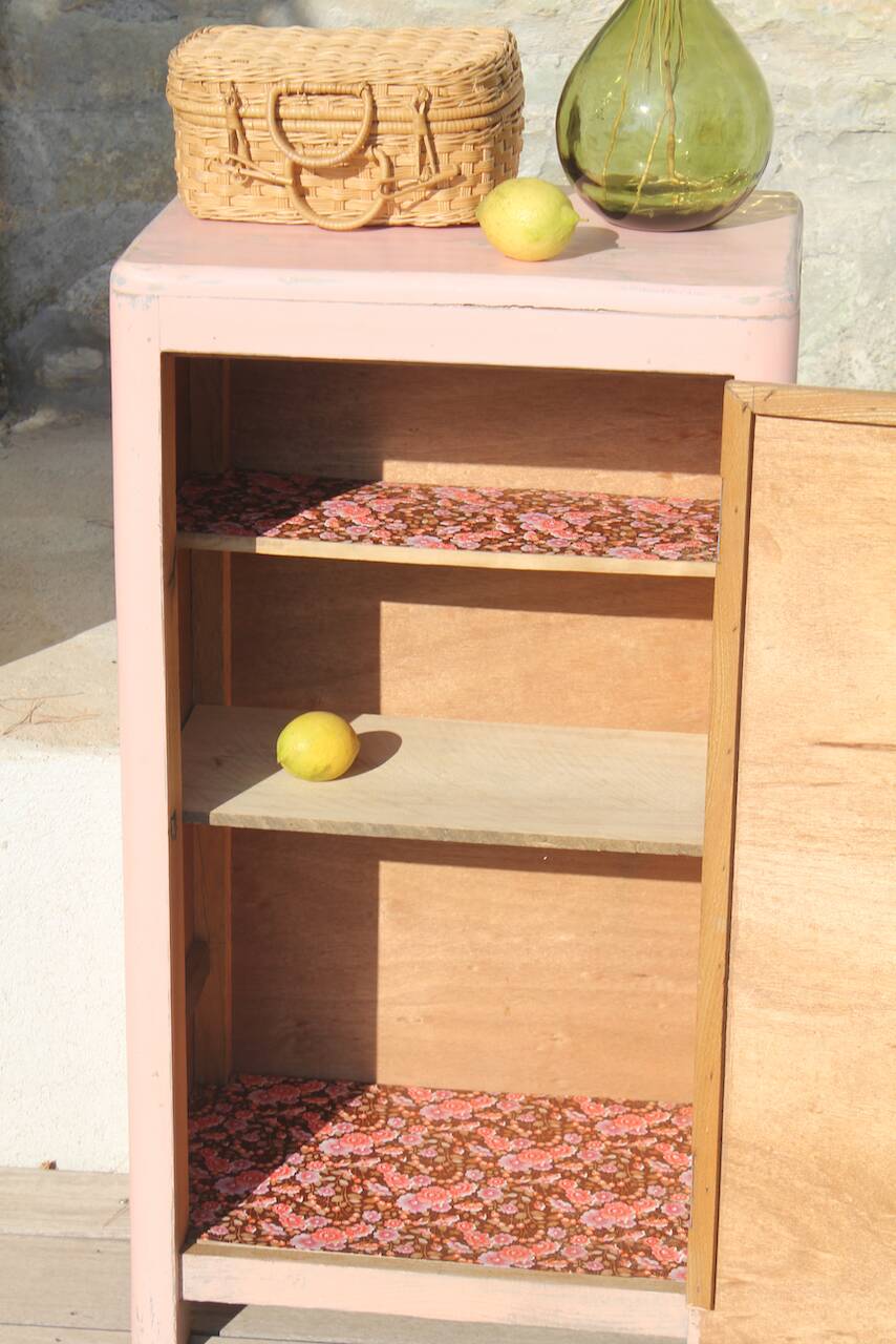Small powder pink Parisian wardrobe