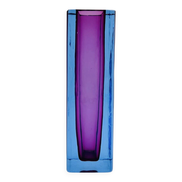 Vase Sommerso Murano Bleu Violet Mandruzzato XXe - 27cm 3kg