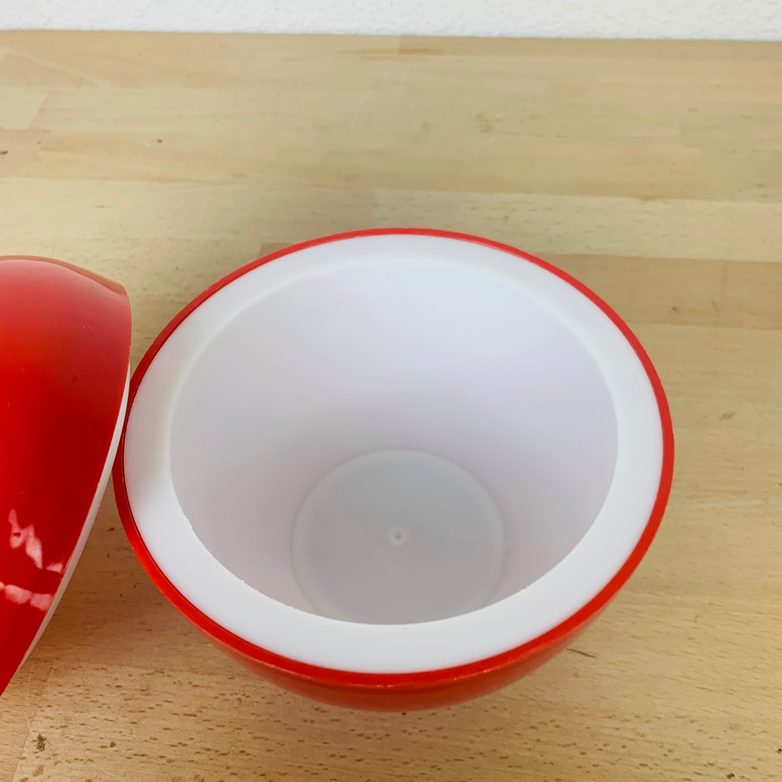 Vintage red apple ice bucket