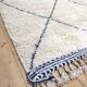 Moroccan Berber carpet Beni Ouarain with majorelle blue diamonds 1.89x1.38m