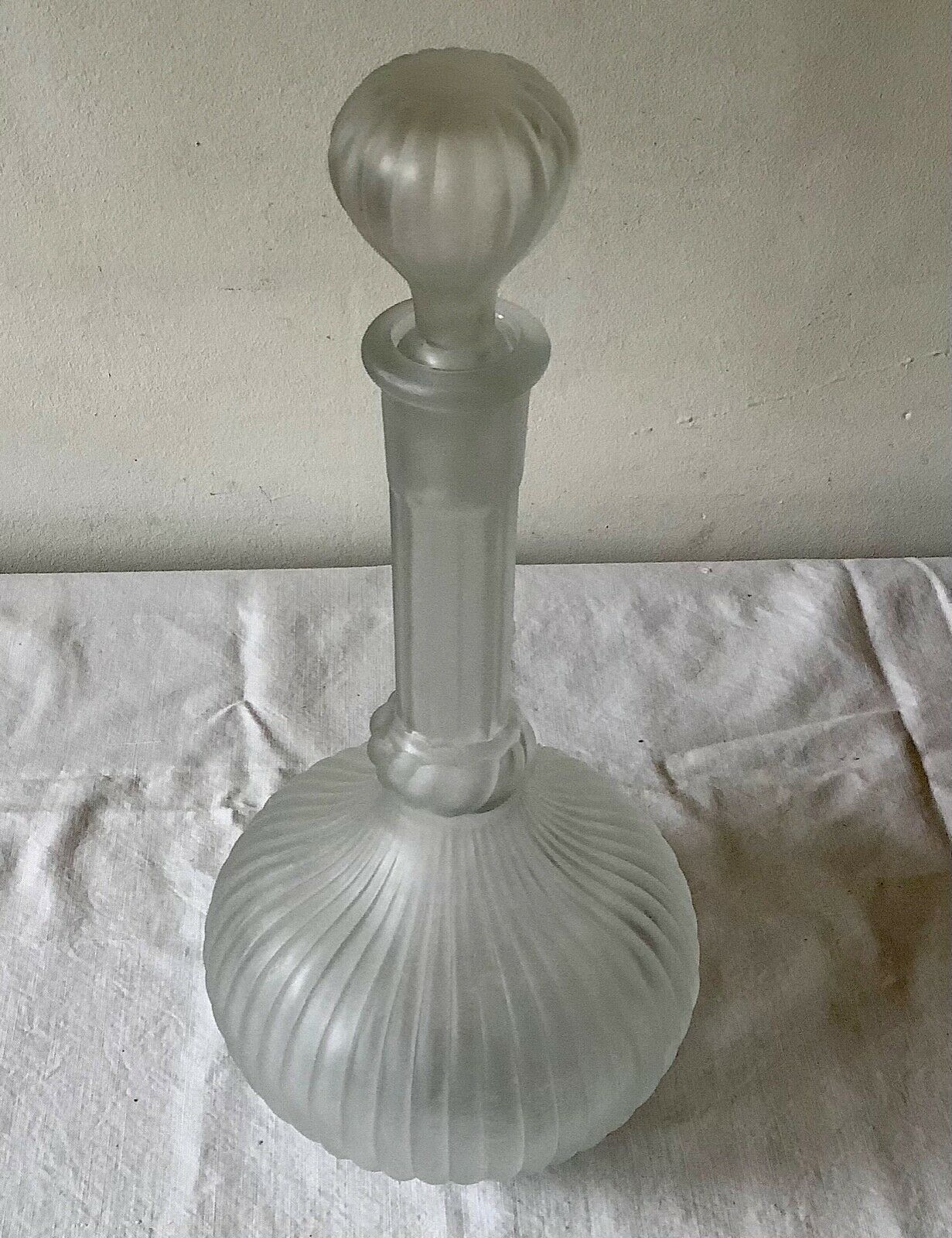 Frosted glass carafe