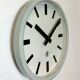 Grey Industrial Wall Clock from TN, 1960s