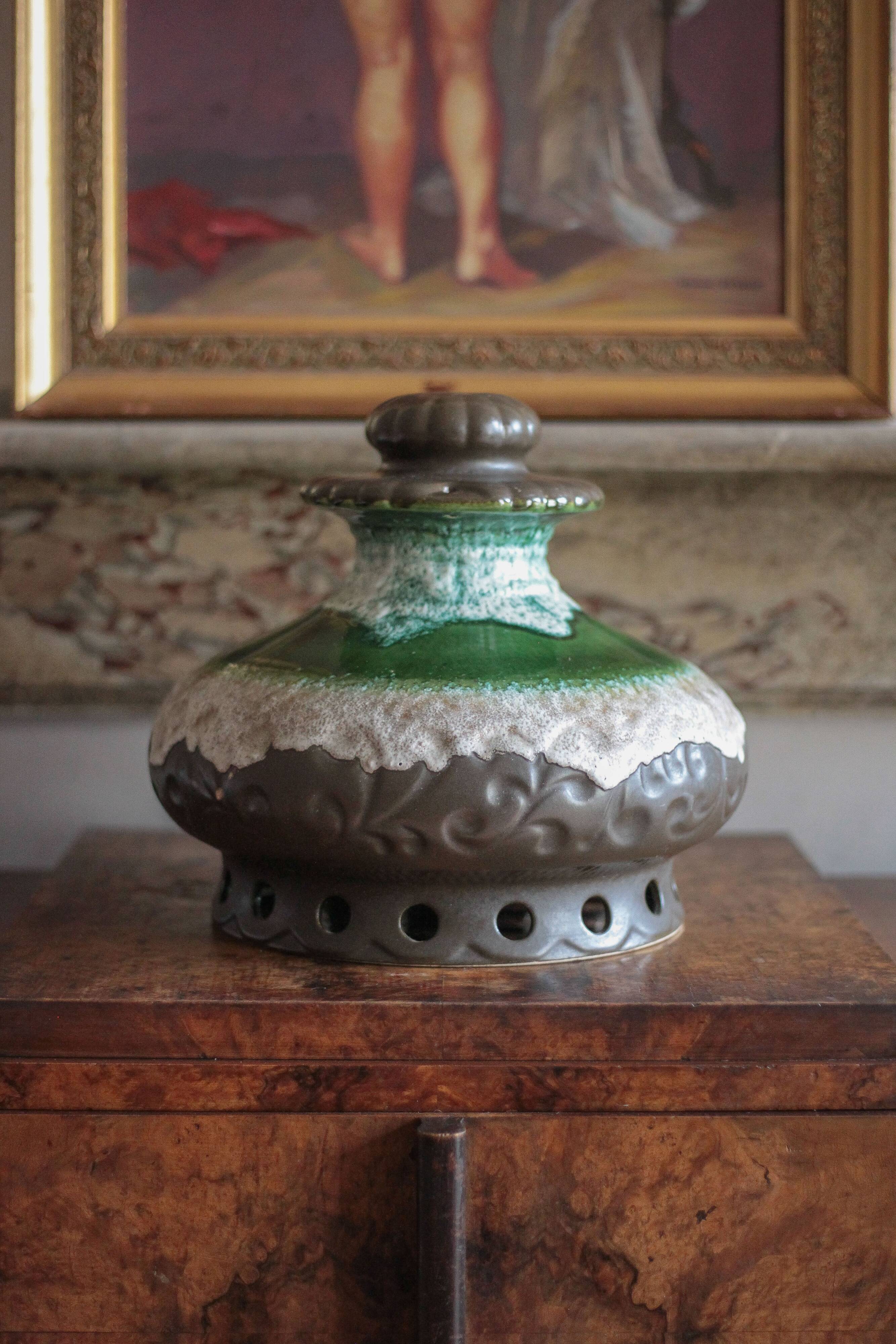 Vintage ceramic pendant light, ceramic lampshade, hanging lamp