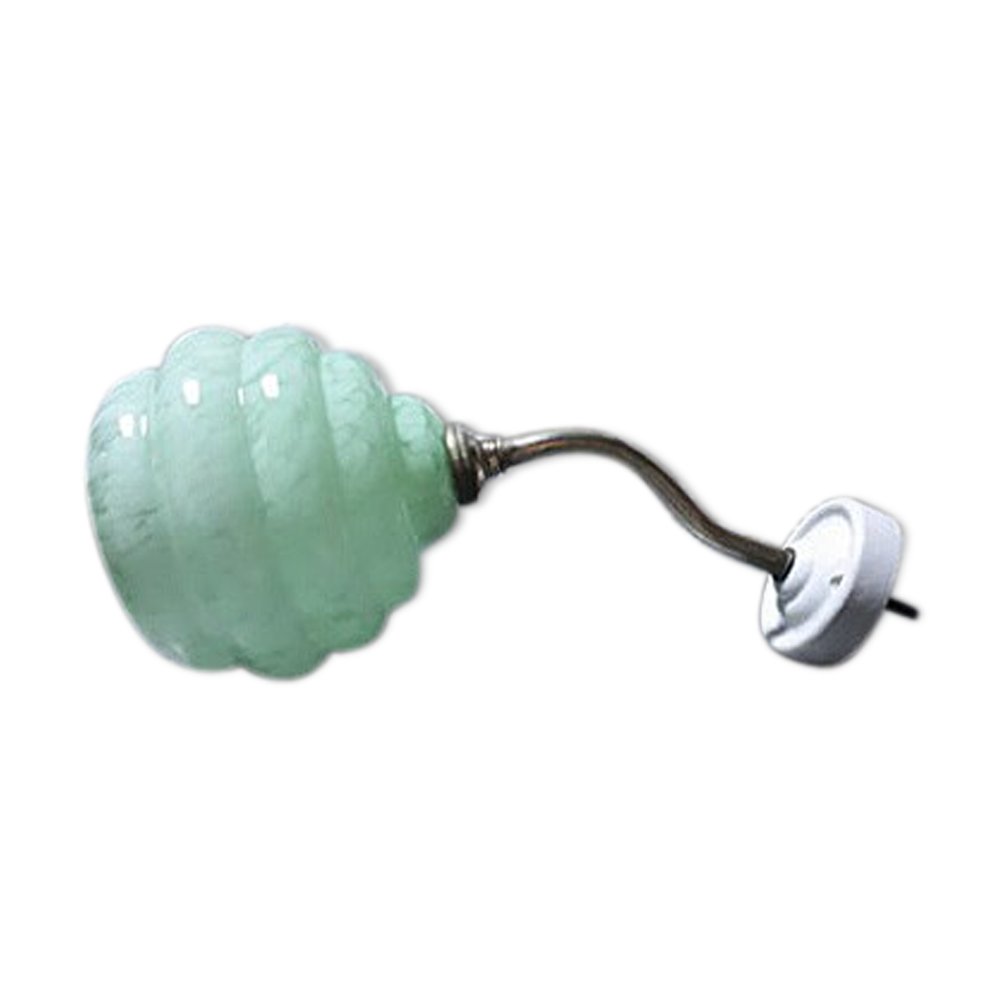 Clichy glass swan collar sconce