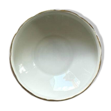 Salad bowl with gilding, vintage Sologne Lamotte porcelain
