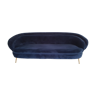 Vintage sofa in midnight blue velvet