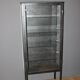 Iron display cabinet with black patina from around 1920
