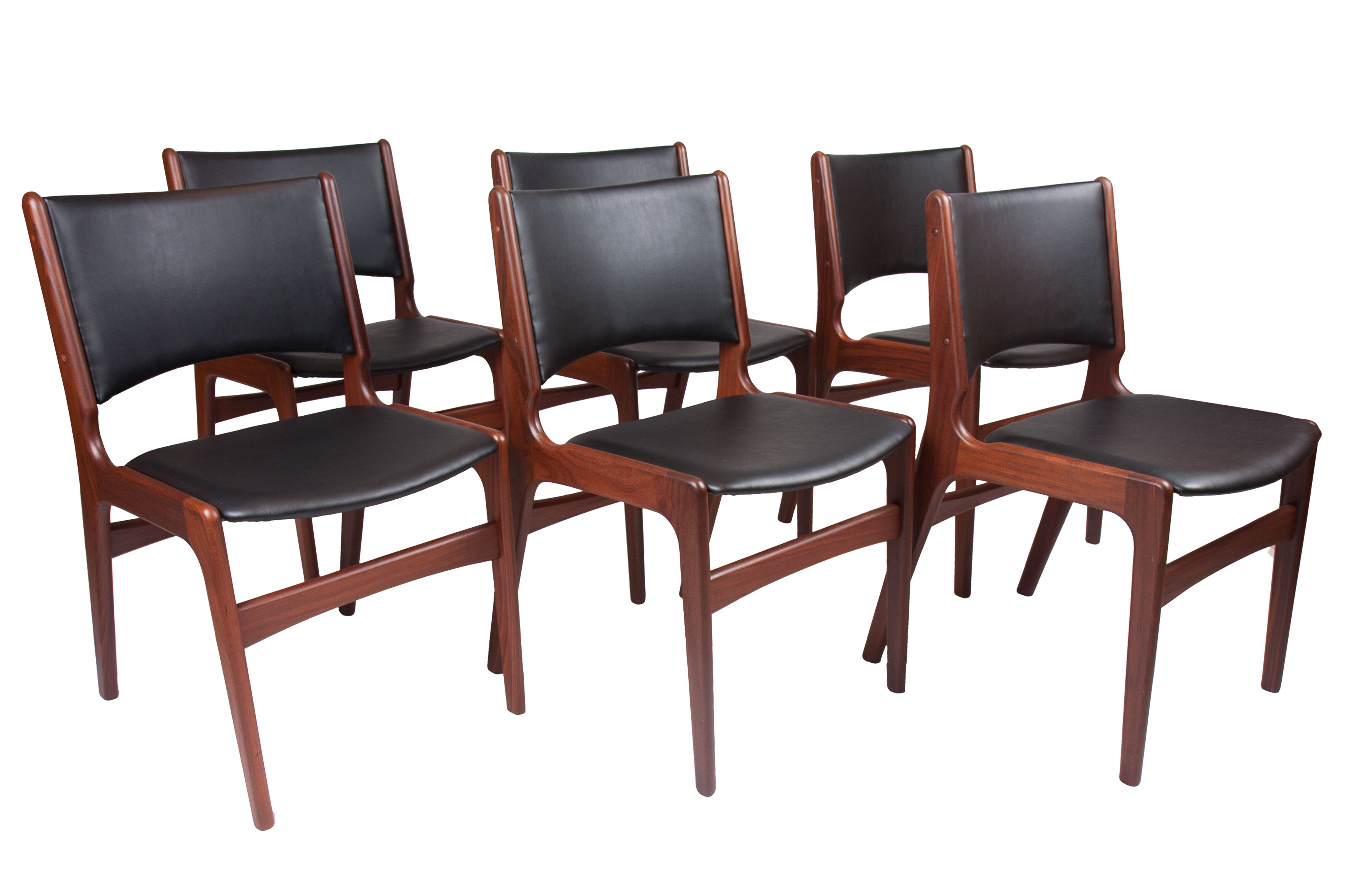 6 chaises du milieu du siècle par Erik Buch, modèle 89, années 1960, ensemble de 6