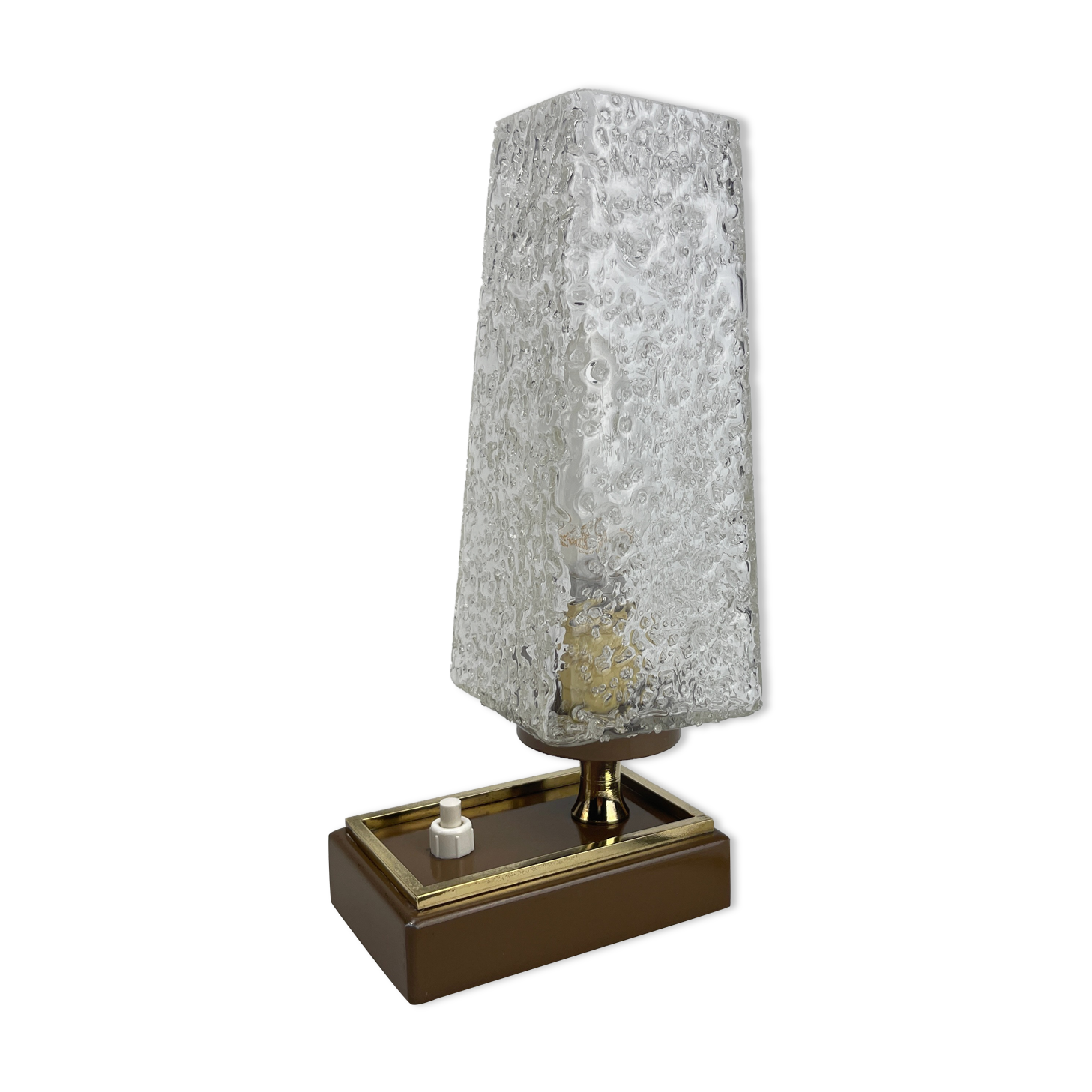 Lamp night light granite glass 70s
