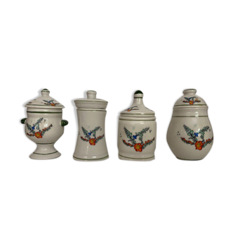 Lot de 4 pots à pharmacie