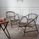 Paire de fauteuils en rotin vintage
