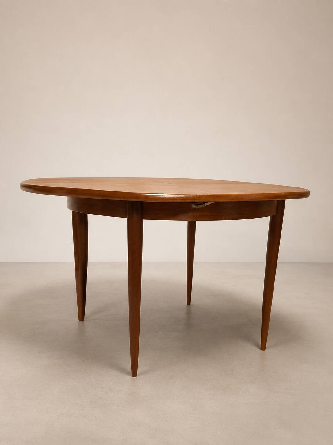 Large extendable French dining table in teak – 1960s