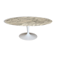 Oval Knoll Saarinen table in Carrara marble