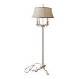 Ancien lampadaire tripode en bronze - 4 feux - 1950