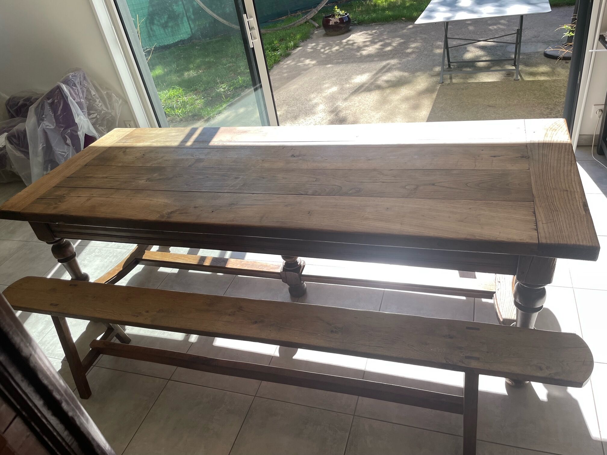 Castle, farm, convent kitchen table