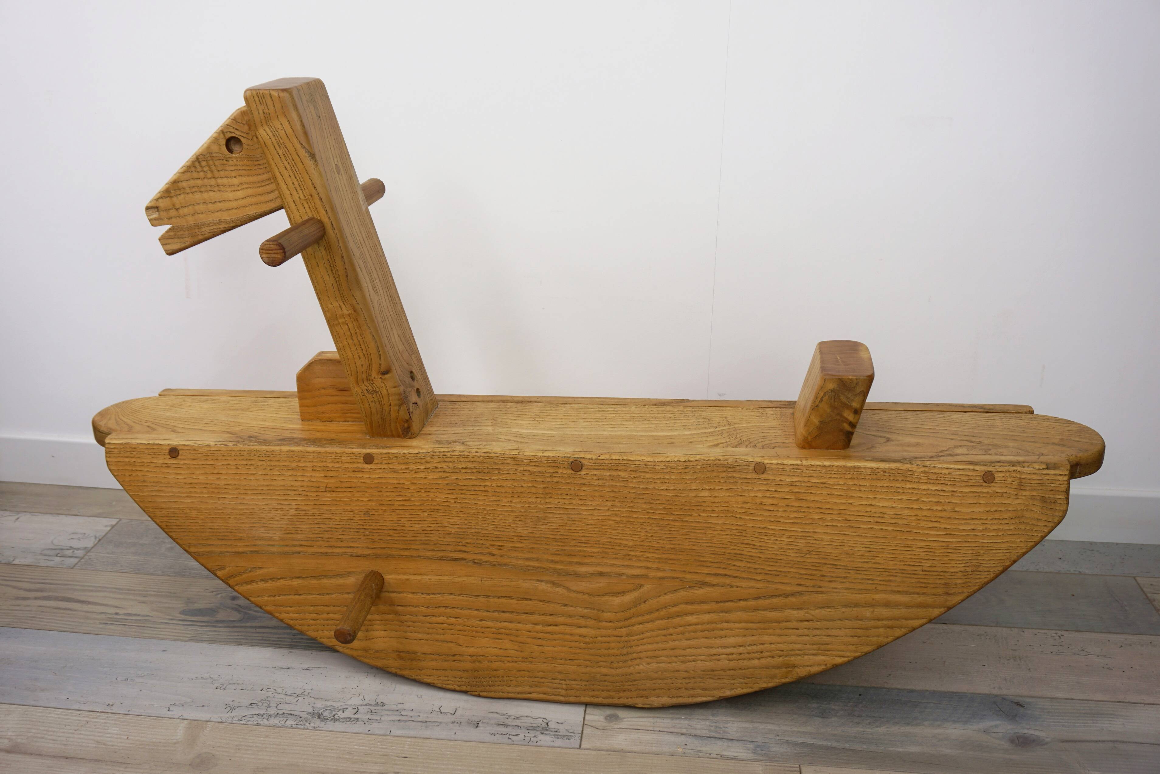 50s wooden rocking horse