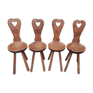 lot de 4 chaises campagnardes