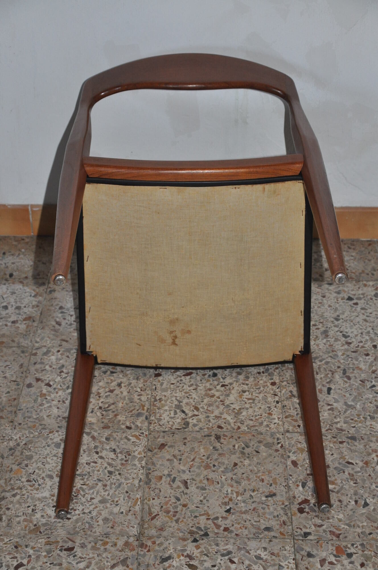 Lot of 6 scandinavian chairs in teak and skai 60