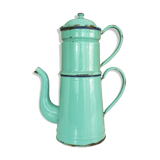 Old coffee maker in pastel blue enamelled sheet