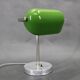 Lampe de table de banquier Art déco en nickel des années 1940, Tchécoslovaquie