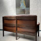 Scandinavian bench in chocolate leather