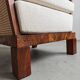 Art Deco club chair in walnut and cane, Austria 1920s