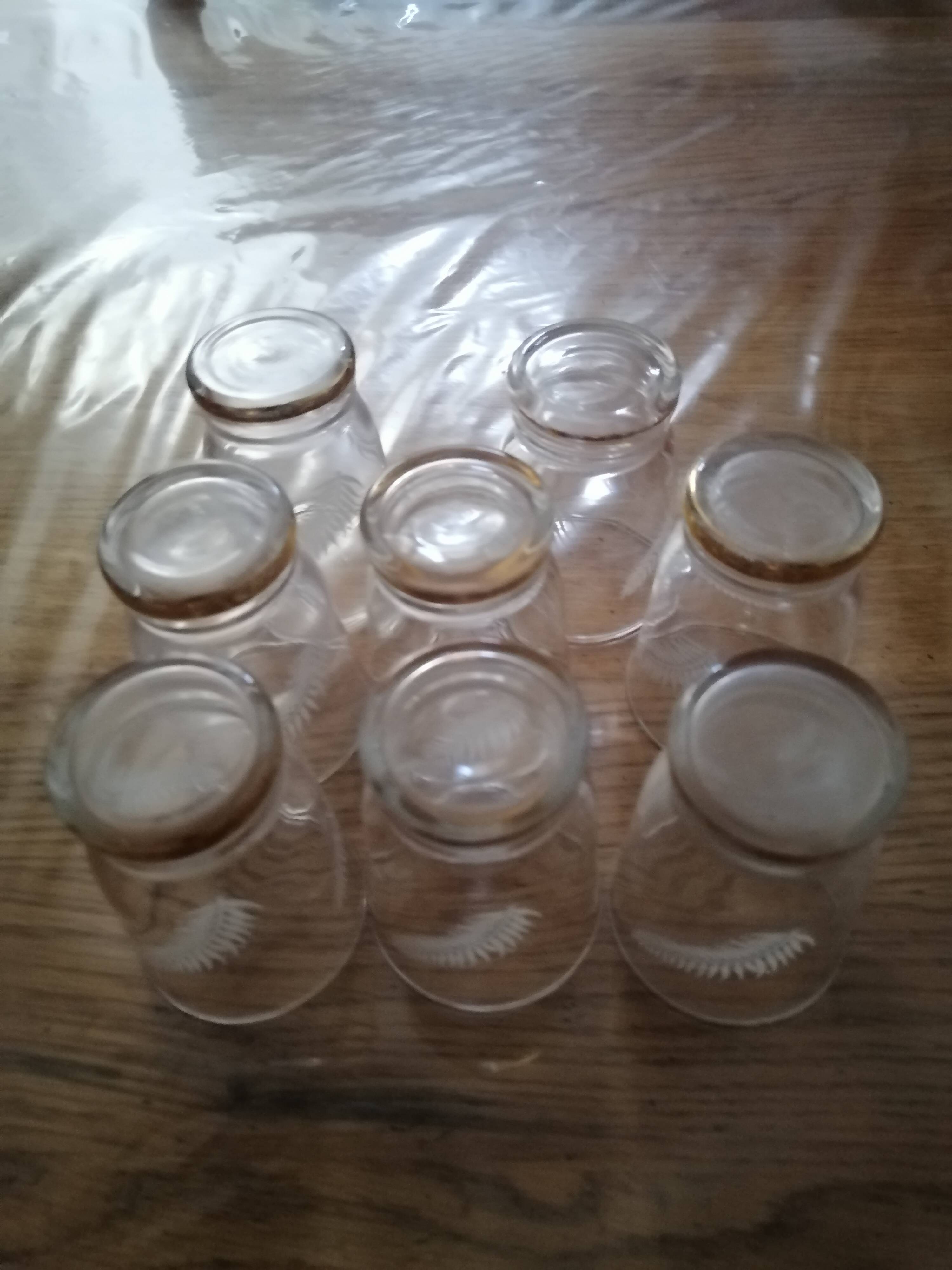 set of 8 vintage liqueur glasses