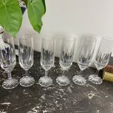 Set of 6 Champagne flutes in Villeroy and Boch crystal