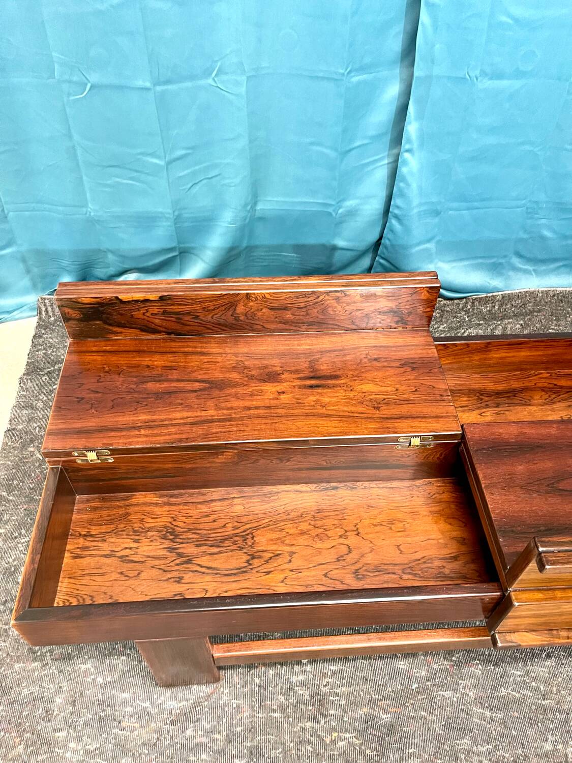 Michelucci Giovanni coffee table, Italian design, rosewood