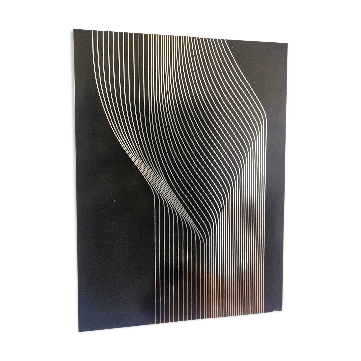 Vintage kinetic table on stainless steel plate