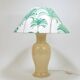 Paire de lampes de table Tommaso Barbi Riviera palmier années 1970 avec coussins assortis