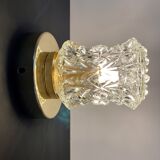 Vintage globe ceiling lamp molded glass