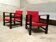 pair of oak safari armchairs, 1950