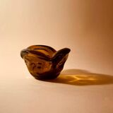 Vintage Modern Glass Bowl Gyula Budveszel Hungary 1990s