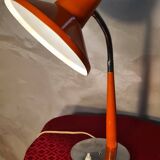 desk lamp 1960 to 70 orange slight signs of wear 42x26 good condition